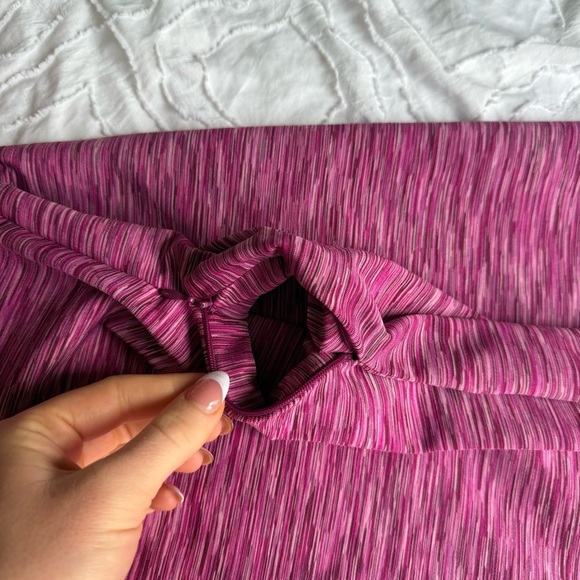 Dakini Pink and Gray Strappy Criss Cross Back Dress Pocket Padded - Picture 6 of 6